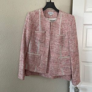 Tahari Pink Twead Suit